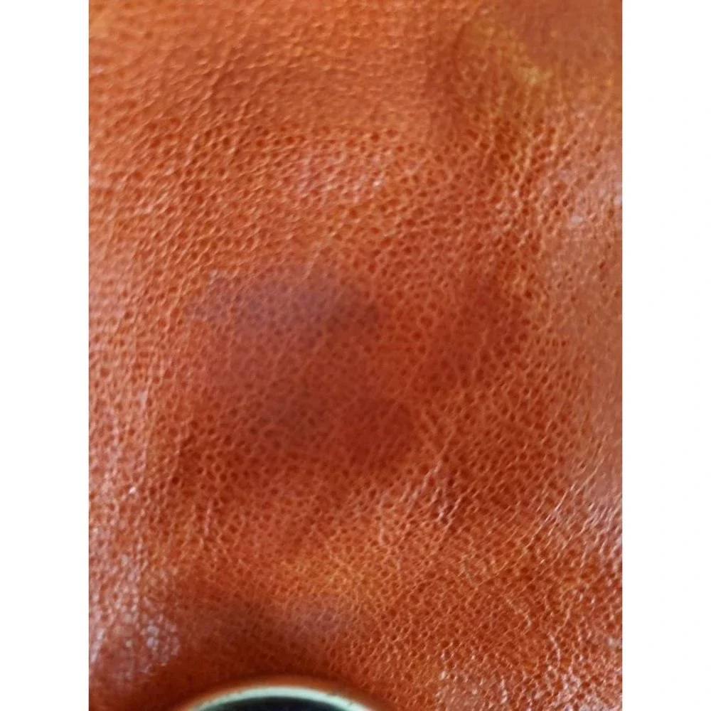 Rebecca Minkoff Women's Zip Closure Crossbody Handbag Leather Orange Chain